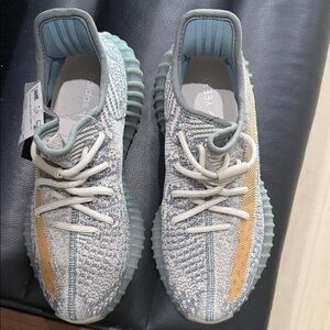 adidas Yeezy Boost 350 V2 Light Blue with Yellow Stripe